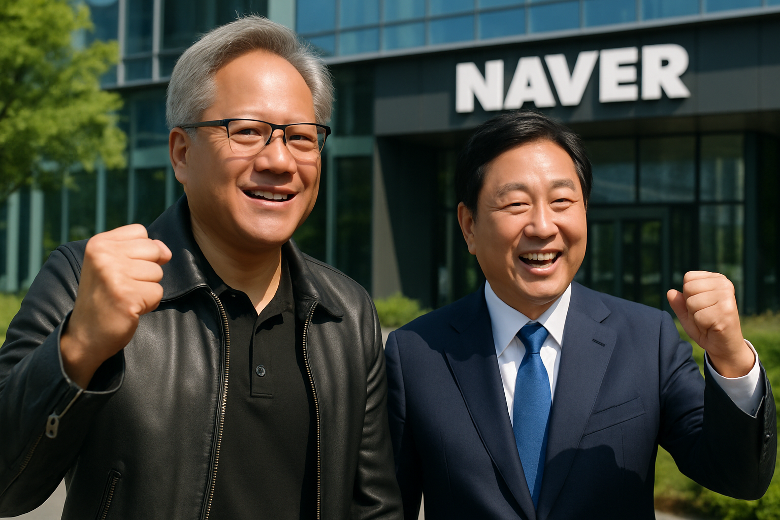 Jensen Huang Visits Naver HQ, Shouting "Go Korea! Go Naver!" — What This Partnership Really Means